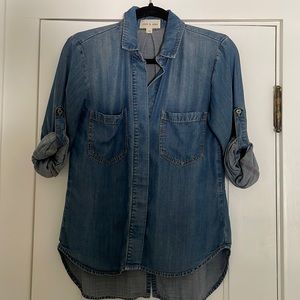 Denim button down